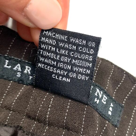 Brown Pinstripe Dress Pants - Picture 4 of 6